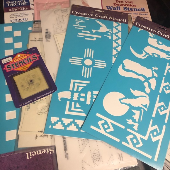 Vintage and newer stencil lot